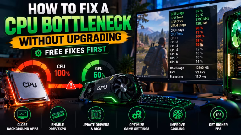 How to fix a CPU bottleneck without upgrading using free PC performance optimization methods